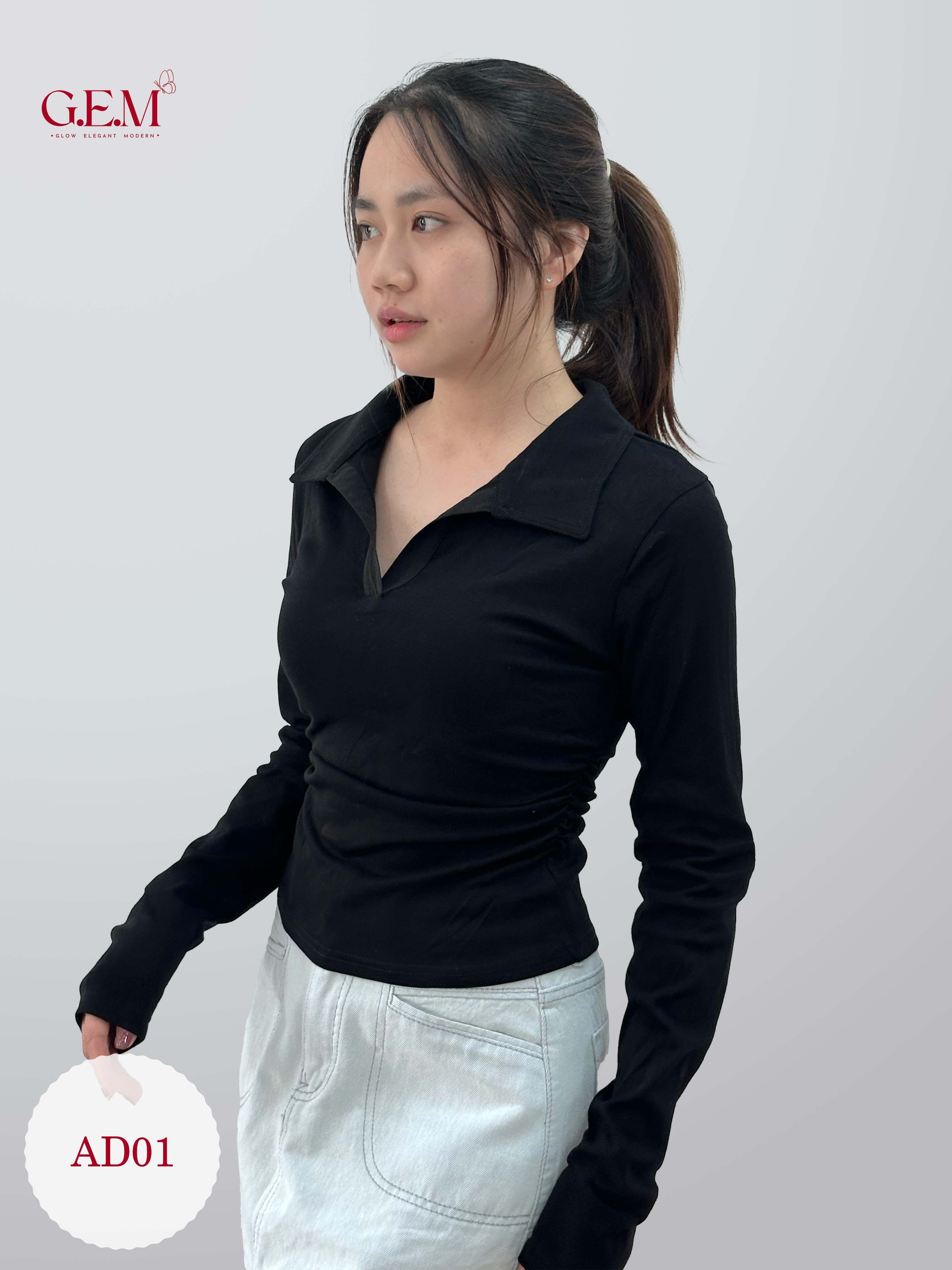 Quần jean ống loe cạp cao